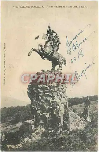 Ansichtskarte AK Ballon d'Alsace Statue de Jeanne d'Arc