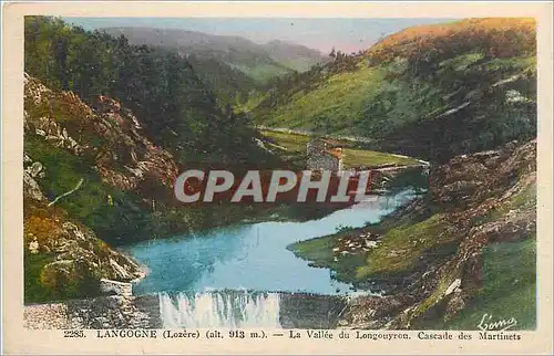 Cartes postales Langogne Lozere La Vallee du Longouyron Cascade des Martinets