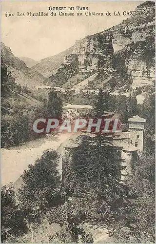 Cartes postales Gorges du Tarn Les Murailles du Causse au Chateau de La Caze