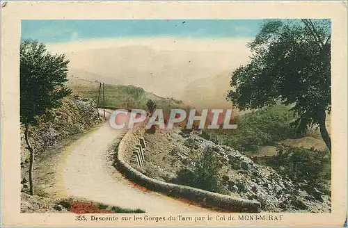 Cartes postales Descente sur les Gorges du Tarn par le Col de Mont Mirat