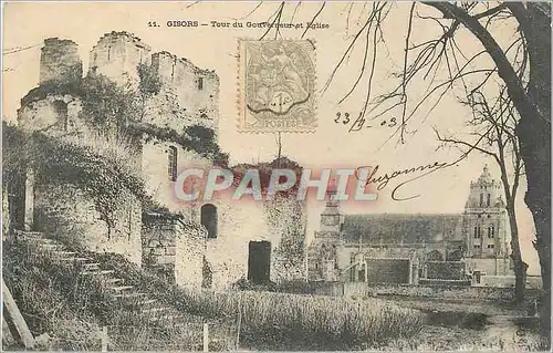 Cartes postales Gisors Tour du Gouverreur et Eglise