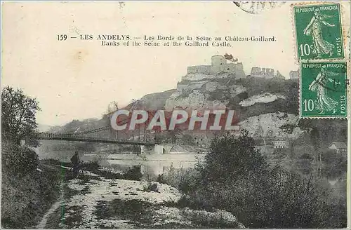 Ansichtskarte AK Les Andelys Les Bords de la Seine au Chateau Gaillard