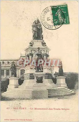 Cartes postales Belfort Le Monument des Trois Sieges