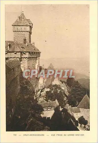 Ansichtskarte AK Haut Koenigsbourg Vue prise du Grand Bastion