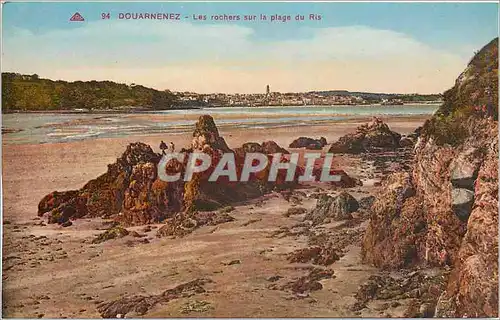 Cartes postales Douarnenez Les rochers sur la plage du Ris