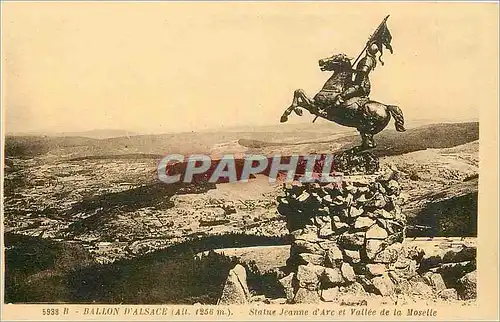 Cartes postales Ballon d'Alsace Statue Jeanne d'Arc et Vallee de la Moselle