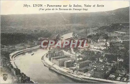 Ansichtskarte AK Lyon Panorama sur la Saone Vaise et Serin