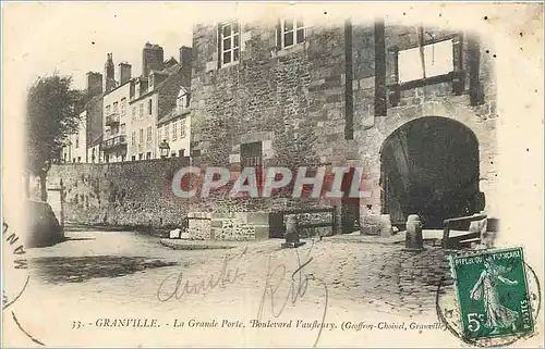 Ansichtskarte AK Granville La Grande Porte Boulevard Vaufleury