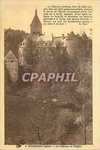 Cartes postales Garailesse Indre Le Chateau et l'Eglise