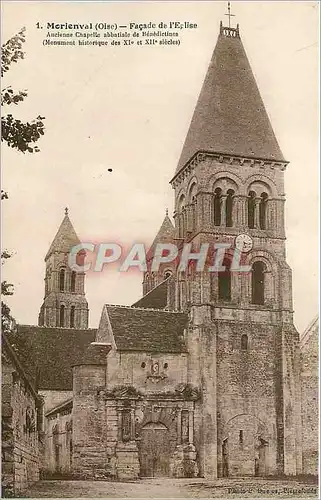 Cartes postales Morienval Oise Facade de l'Eglise