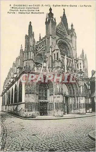 Ansichtskarte AK Caudebec en Caux S Inf Eglise Notre Dame Le Parvis