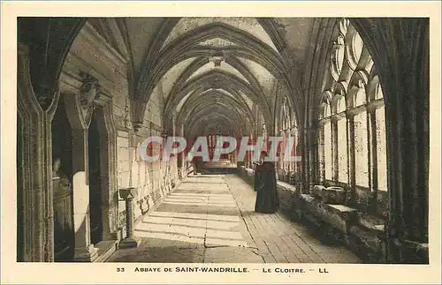 Ansichtskarte AK Abbaye de Saint Wandrille Le Cloitre