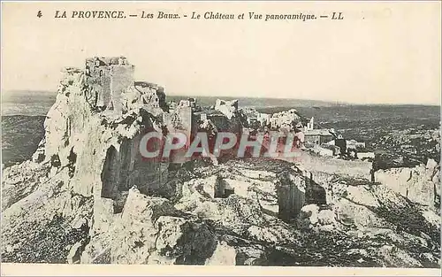 Cartes postales La Provence Les Baux Le Chateau et Vue panoramique