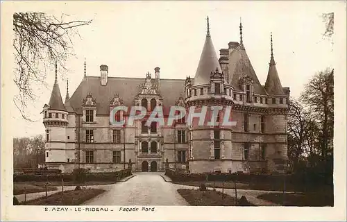 Cartes postales Azay le Rideau Facade Nord