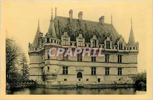 Cartes postales Chateau d'Azay le Rideau Facade Ouest Le Vivier