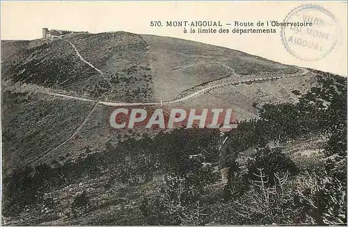 Cartes postales Mont Aigoual Route de l'Observatoire a la limite des departements