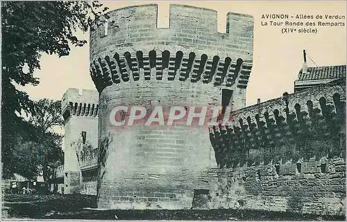 Ansichtskarte AK Avignon Allees de Verdun La Tour Ronde des Remparts