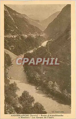 Cartes postales Aigueblanche Savoie Route d'Aigueblanche a Moutiers