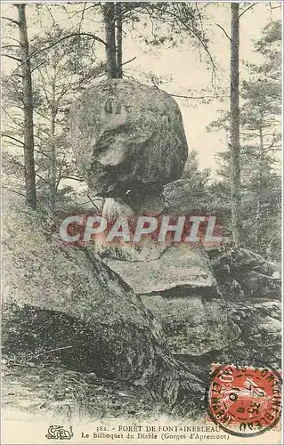 Cartes postales Foret de Fontainebleau Le bilboquet du Diable