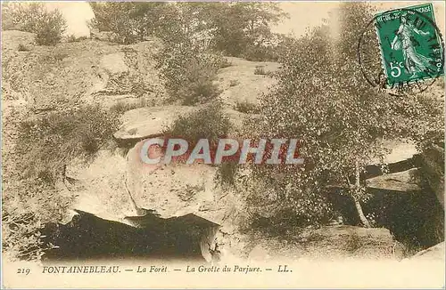 Ansichtskarte AK Fontainebleau La Foret La Grotte du Parjure