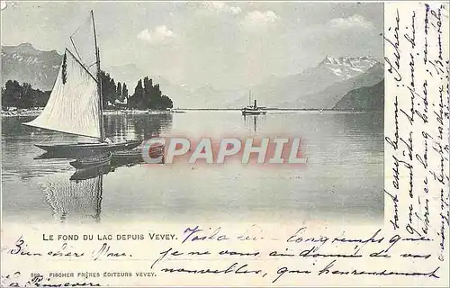 Cartes postales Le Fond du Lac Depuis Vevey Bateau