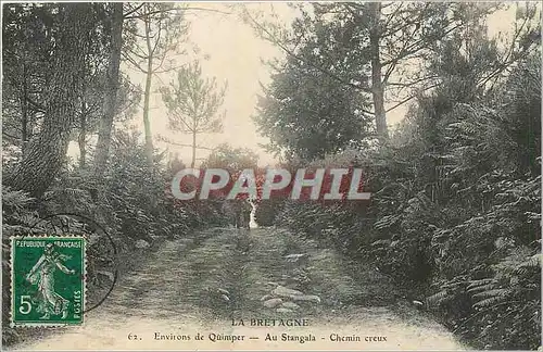 Cartes postales Environs de Quimper Au Stangala Chemin creux