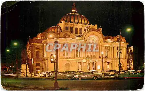 Moderne Karte Vista Nocturna del Palacio de la Bellas Artes