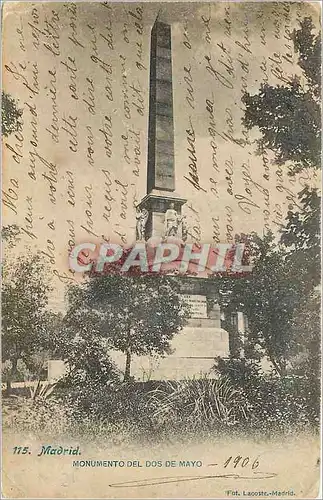 Cartes postales Madrid Monumento del dos de Mayo