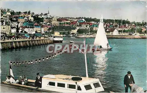 Cartes postales moderne Deauville Trouville L'Entree du Port Bateaux