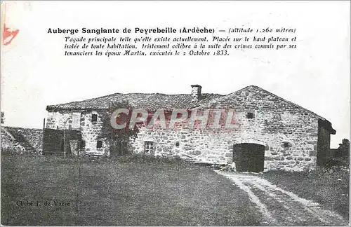 Ansichtskarte AK Auberge Sanglante de Peyrebeille Ardeche