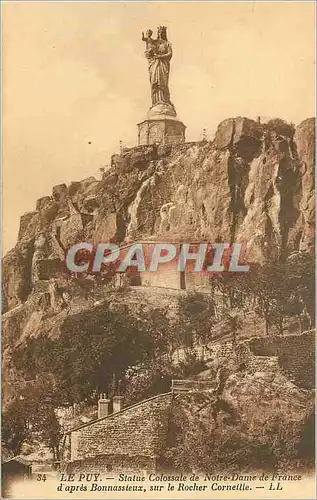 Cartes postales Le Puy Statue Colossale de Notre Dame de France d'Apres Bonnassieux