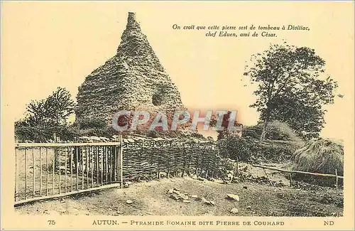 Ansichtskarte AK Autun Pyramide Romaine dite Pierre de Couhard