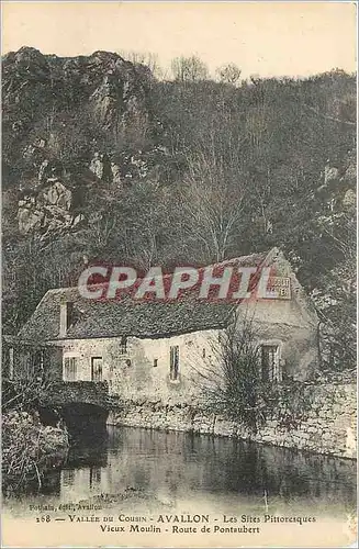 Cartes postales Vallee du Cousin Avallon Les Sites Pittoresques Vieux Moulin Chocolat Menier