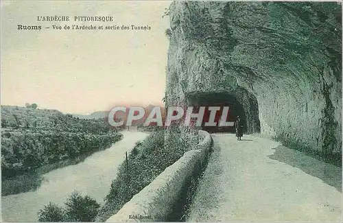 Ansichtskarte AK Ruoms Vue de l'Ardeche et Sortie des Tunnels