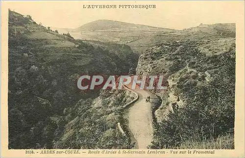 Cartes postales Ardes sur Couze Route d'Ardes a St Germain Lembron Vue sur le Fromental