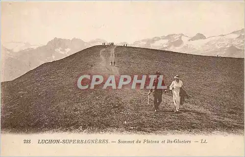 Cartes postales Luchon Superbagneres Sommet du Plateau et les Glaciers