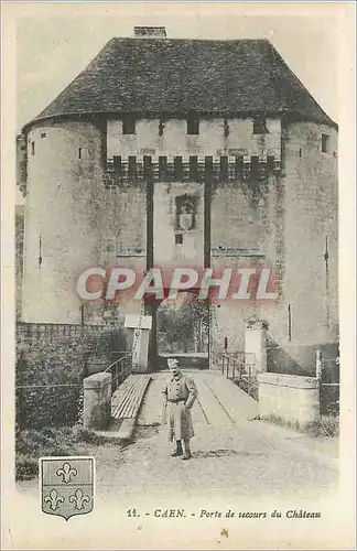 Ansichtskarte AK Caen Porte de secours du Chateau Militaria