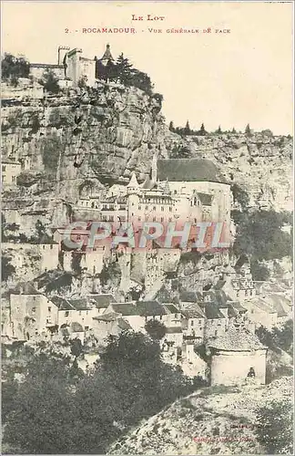 Cartes postales Le Lot Rocamadour Vue Generale de Face