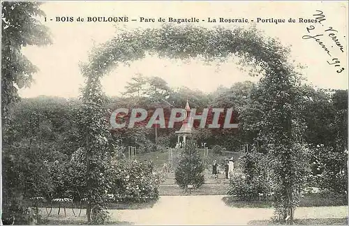 Cartes postales Bois de Boulogne Parc de Bagatelle