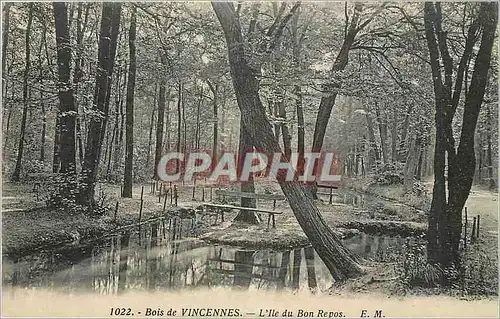 Cartes postales Bois de Vincennes L'Ile du Bon Repos