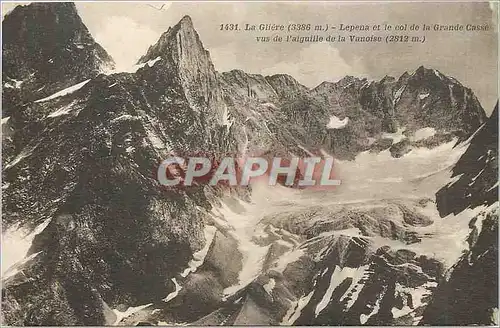 Cartes postales La Gliere Lepena et le col de la Grande Casse vus de l'Aiguille de la Vanoise
