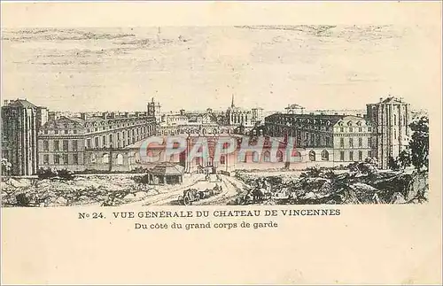 Cartes postales Vue Generale du Chateau de Vincennes