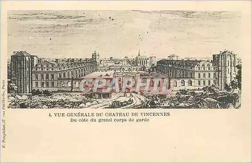 Cartes postales Vue Generale du Chateau de Vincennes Du Cote du Grand Corps de Garde