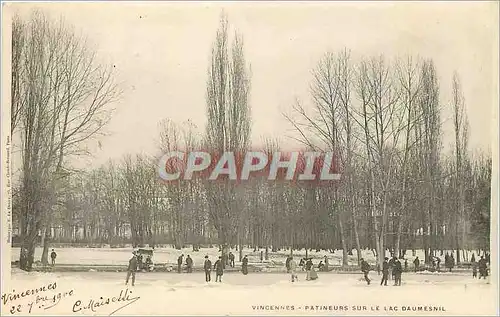 Cartes postales Vincennes Patineurs sur le Lac Daumesnil
