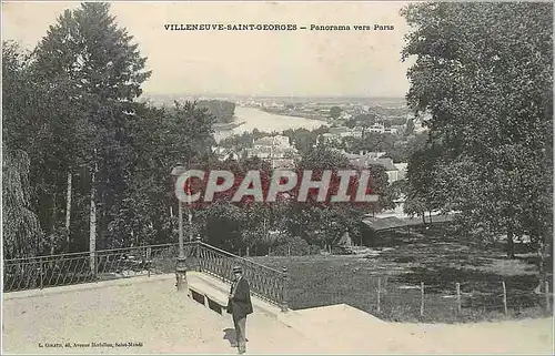 Ansichtskarte AK Villeneuve Saint Georges Panorama vers Paris