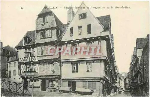 Cartes postales Morlaix Vieilles Maisons et Perspective de la Grande Rue