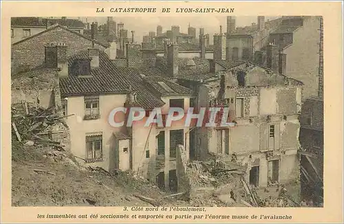 Cartes postales La Catastrophe de Lyon Saint Jean Cote Nord de l'eboulement