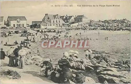 Cartes postales Batz Loire Inf Vue Generale de la Plage Saint Michel