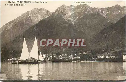Cartes postales Saint Gingolph Lac Leman Le Creux de Novel Bateau