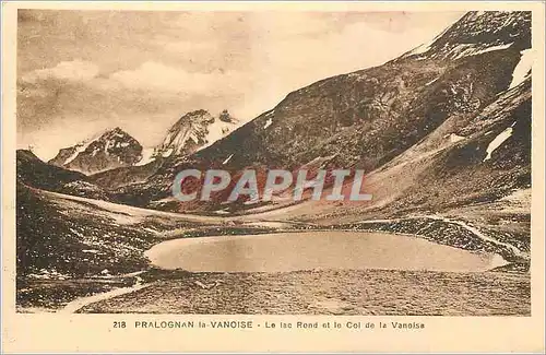Cartes postales Pralognan la Vanoise Le Lac Rond et le Col de la Vanoise